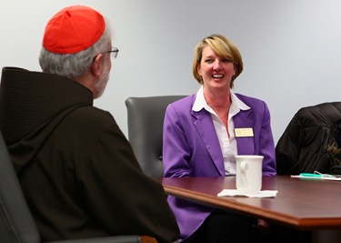 The leadership of the Massachusetts  State Court of the Catholic Daughters of the Americas visits with Cardinal Sean P. O'Malley in his office April 9, 2010. Pilot photo by Gregory L. Tracy