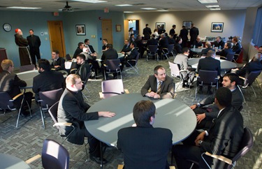 Boston Seminarians gather with Cardinal O'Malley April 30, 2010. Photo by Gregory L. Tracy, The Pilot