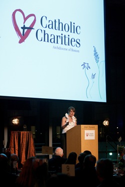 Catholic Charities Annual Spring Gala, held May 20, 2010 at the John F. Kennedy Library in Boston. At the banquet, Ken Hackett, president of Catholic Relief Services, was presented with Charities’ annual Justice and Compassion Award. Pilot photo by Gregory L. Tracy 