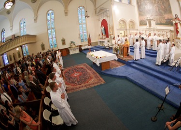 Institution of seven lectors and one acolyte for the Redemptoris Mater House of Formation at Our Lady of the Assumption Church in East Boston May 5, 2010. Photo by Gregory L. Tracy, www.GregoryTracy.com