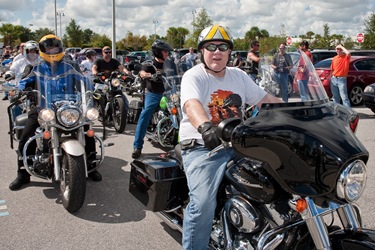 VALETA ORLANDO | FC OCT. 9, 2009 Bishop Thomas Wenski leads the third annual "Bike With The Bishop" motorcycle run Sept 26, which began in east Orlando, to benefit Catholic Charities of Central Florida Inc.    