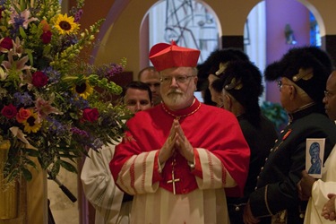 June 1, 2010 Miami ANA RODRIGUEZ-SOTO | FC  Cardinal Sean O'Malley of Boston processes to the altar after visiting the Blessed Sacrament chapel at St. Mary Cathedral.  Installation day: Archbishop Thomas Wenski, fourth archbishop of Miami, June 1, 2010, St. Mary Cathedral