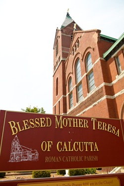 Relics of Blessed Teresa of Calcutta are displayed at St. Margaret Church of Blessed Mother Teresa Parish in Dorchester, June 18, 2010. Pilot photo by Gregory L. Tracy