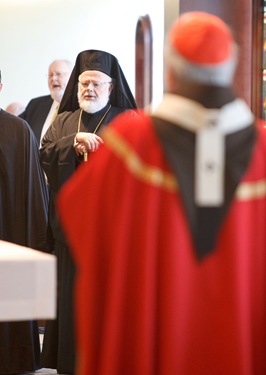 Greek Orthodox Metropolitan Methodios joins Cardinal O’Malley for Mass on Feast of Sts. Peter and Paul at the archdiocese’s Pastoral Center June 29, 2010. Pilot photo by Gregory L. Tracy