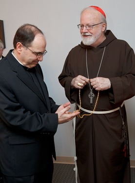 It was annouced at a June 30, 2010 press conference that Fathers Peter Uglietto and Arthur Kennedy have been named by Pope Benedict to be new auxiliary bishops of Boston.  Following the press conference the new bishops-elect concelbrated Mass with Cardinal Seán P. O’Malley.  Photo by Gregory L. Tracy, The Pilot