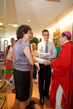 It was annouced at a June 30, 2010 press conference that Fathers Peter Uglietto and Arthur Kennedy have been named by Pope Benedict to be new auxiliary bishops of Boston.  Following the press conference the new bishops-elect concelbrated Mass with Cardinal Seán P. O’Malley.  Photo by Gregory L. Tracy, The Pilot