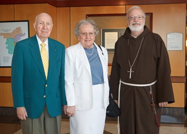 George and Mary Ryan, celebrating thier 65th anniversary meet with Cardinal Sean O'Malley Aug. 11, 2010. Photo by Gregory L. Tracy, The Pilot