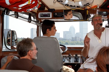 Cardinal Sean O'Malley takes a Boston Duck Boat tour Sept. 2, 2010. Photo by Gregory L. Tracy, The Pilot