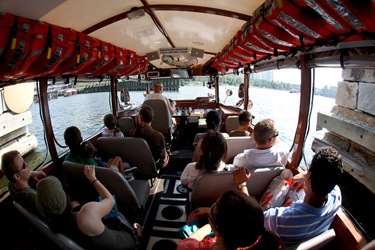 Cardinal Sean O'Malley takes a Boston Duck Boat tour Sept. 2, 2010. Photo by Gregory L. Tracy, The Pilot