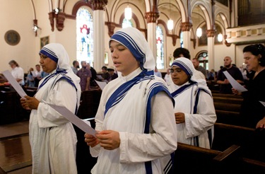 Mass to mark the 10th anniversary of the death of Blessed Mother Teresa of Calcutta, Sept. 4, 2010 at Blessed Mother Teresa Parish in Dorchester. Pilot photo by Jim Lockwood