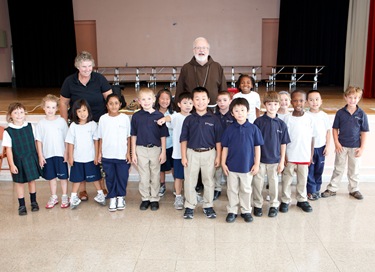 Cardinal Seán P. O’Malley celebrates the opening Mass of Quincy Catholic Academy at Sacred Heart Church Sept. 8, 2010. Following the Mass, Cardinal O’Malley was given a tour of the school’s facilities by principal Catherine Cameron.
Photo by Gregory L. Tracy/ The Pilot
