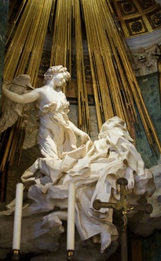 Cardinal Seán P. O’Malley celebrates Mass for members of a Catholic-Orthodox joint pilgrimage Sept. 18, 2007 in his titular church in Rome, Santa Maria della Vittoria. One of the most notable features of Santa Maria della Vittoria is Bernini’s famous sculpture “St. Teresa in Ecstasy.” Photo by Gregory L. Tracy/ The Pilot