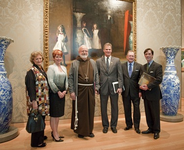 5.JoAnn McGrath, Trustee for the Highland Street Foundation; Penny Vinik;, Boston Cardinal Sean O'Malley; U.S. Senator Scott Brown; Malcolm Rogers, Ann and Graham Gund Director of the Museum of Fine Arts, Boston; and Damien DeVasto.
Art of the Americas Wing Dedication Ceremony, November 12, 2010
In background:
The Daughters of Edward Darley Boit
John Singer Sargent (American, 1856–1925)
1882
Oil on canvas
*Gift of Mary Louisa Boit, Julia Overing Boit, Jane Hubbard Boit, and Florence D. Boit in memory of their father, Edward Darley Boit
*Museum of Fine Arts, Boson
*Photograph © Museum of Fine Arts, Boston
