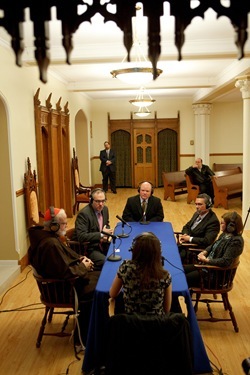 Mass and inaugural broadcast of WQM 1060 AM, Nov. 1 at the Cathedralof the Holy Cross. Pilot photo by Gregory L. Tracy