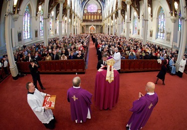 Presentation of the 2010 Cheverus Awards at the Cathedral of the Holy Cross Nov. 28. 2010. Pilot photo by Gregory L. Tracy