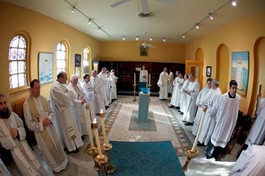 Mass with Boston pro-life pilgrims at Sacred Heart Church, Washington, D.C. Jan. 24, 2011. Pilot photo by Gregory L. Tracy