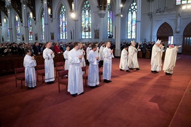 Ordination of transitional deacons, Jan. 22, 2011. Pilot photo by Gregory L. Tracy