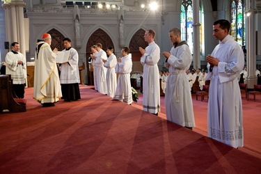 Ordination of transitional deacons, Jan. 22, 2011. Pilot photo by Gregory L. Tracy