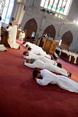 Ordination of transitional deacons, Jan. 22, 2011. Pilot photo by Gregory L. Tracy