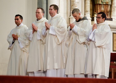 Ordination of transitional deacons, Jan. 22, 2011. Pilot photo by Gregory L. Tracy