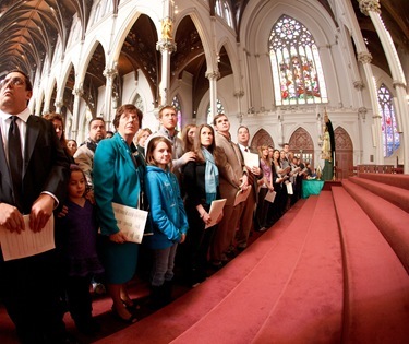 Rite of the Election, March 13, 2011. Photo by Gregory L. Tracy, The Pilot