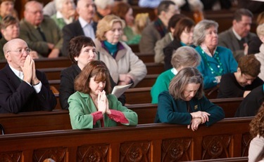 St. Patrick's Day Mass at the Cathedral of the Holy Cross, March 17, 2011. Photo by Gregory L. Tracy, The Pilot