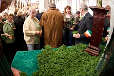 St. Patrick's Day Mass at the Cathedral of the Holy Cross, March 17, 2011. Photo by Gregory L. Tracy, The Pilot