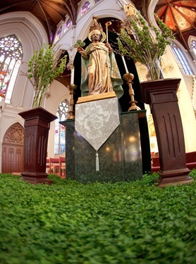 St. Patrick's Day Mass at the Cathedral of the Holy Cross, March 17, 2011. Photo by Gregory L. Tracy, The Pilot