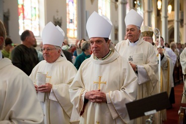 St. Patrick's Day Mass at the Cathedral of the Holy Cross, March 17, 2011. Photo by Gregory L. Tracy, The Pilot