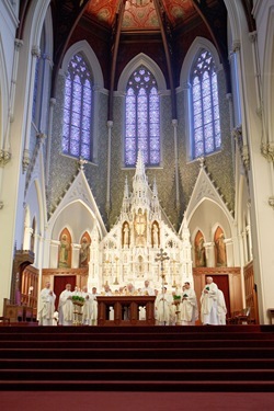 St. Patrick's Day Mass at the Cathedral of the Holy Cross, March 17, 2011. Photo by Gregory L. Tracy, The Pilot