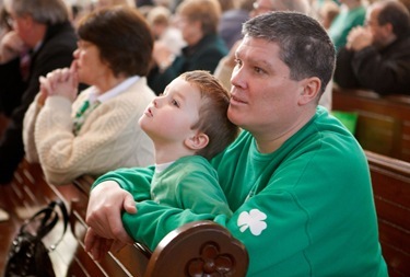 St. Patrick's Day Mass at the Cathedral of the Holy Cross, March 17, 2011. Photo by Gregory L. Tracy, The Pilot