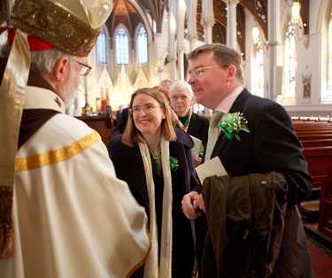 St. Patrick's Day Mass at the Cathedral of the Holy Cross, March 17, 2011. Photo by Gregory L. Tracy, The Pilot