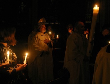 Cardinal Sean P. O'Malley celebrates the Easter Vigil April 23, 2011 at the Cathedral of the Holy Cross.  Pilot photo by Jim Lockwood