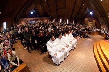 Cardinal O’Malley celebrates Palm Sunday, April 17, 2011, with Immaculate Conception Parish in Revere. Pilot photo/ Gregory L. Tracy