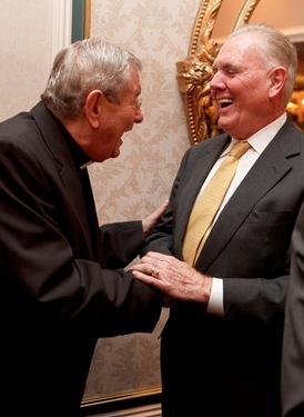 Apsotolic Nuncio Archbishop Pietro Sambi was the guest of honor at the Remptoris Mater Seminary of Boston's second annual gala banquet May 15, 2011. Photo by Gregory L. Tracy