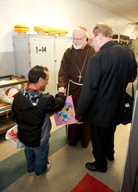 Cardinal Sean P. O'Malley visits Ringing Bros. Barnum and Bailey Circus at Boston's TD Garden  on Oct. 14, 2011 with National Circus Chaplain and Boston priest Father Gerry Hogan. Pilot photo/ Gregory L. Tracy