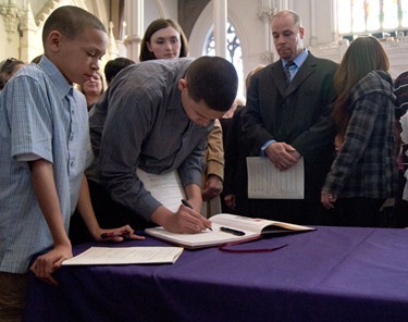 Rite of Election Feb. 26, 2012. Pilot photo/ Christopher S. Pineo