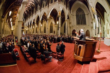 Mass with orchestra and choir of "The Suffering of the Innocents" and Boston members of the Neocatechumenal Way, May 5, 2012 at the Cathedral of the Holy Cross.  Photo by Gregory L. Tracy