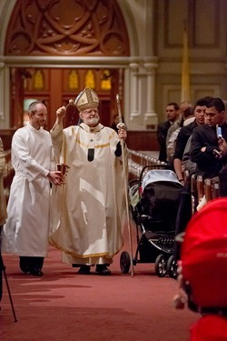 Mass with orchestra and choir of "The Suffering of the Innocents" and Boston members of the Neocatechumenal Way, May 5, 2012 at the Cathedral of the Holy Cross.  Photo by Gregory L. Tracy