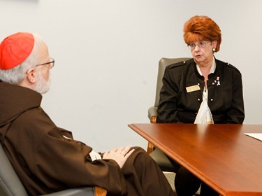 Cardinal Sean O'Malley meets with leadership team of the Catholic Daughters of the Americas Sept. 6, 2012. Pilot photo/ Gregory L. Tracy