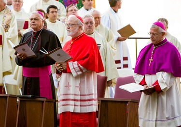 Mass at Fenway Park to mark the 150th anniversary of Boston College and Boston College High School Sept. 15, 2012. Pilot photo/ Gregory L. Tracy