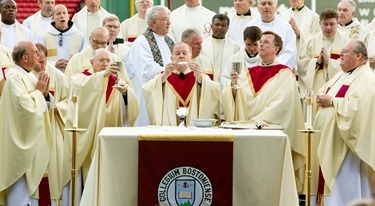 Mass at Fenway Park to mark the 150th anniversary of Boston College and Boston College High School Sept. 15, 2012. Pilot photo/ Gregory L. Tracy