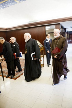 Meeting of Boston area religious leaders on the issue of physician assisted suicide, held at the Greek Orthodox Metropolis of Boston Oct. 9, 2012.<br /><br /><br /><br /><br /><br /><br />
Photo by Gregory L. Tracy, The Pilot<br /><br /><br /><br /><br /><br /><br />
