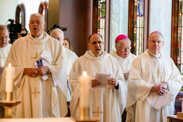 Cardinal Seán P. O’Malley celebrates a Mass at the Archdiocese of Boston’s Bethany Chapel to open the Year of Faith Oct. 11, 2012.  Afterward, members of the media were invited to observe as he sent Twitter messages on the Year of Faith and on the physician assisted suicide ballot measure.<br /><br /><br /><br /><br /><br /><br />
Pilot photo by Gregory L. Tracy