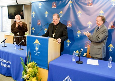 Press conference and Mass Nov. 9, 2012 marking the Pope’s announcement that vicar general Msgr. Robert P. Deeley has been named an auxiliary bishop of Boston.
Pilot photo/ Gregory L. Tracy
