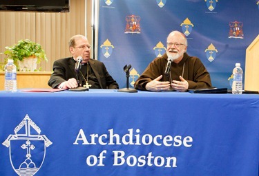 Press conference to annouce cardinal's acceptance of the pastoral plan "Disciples in Mission" Nov. 15, 2012. 
Photo by Gregory L. Tracy, The Pilot