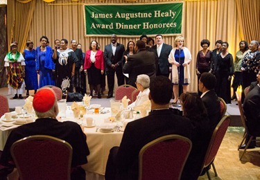 Office for Black Catholics annual Bishop Healy Award Dinner Nov. 3, 2012 at The Lantana in Randolph.  The recipient of the 2012 Bishop Healy Award was Anthony S. Owens and Beth Chambers received the Ruffin Award. 
Pilot photo/ Christopher S. Pineo 
