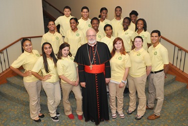 O'Malley with students