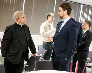 Religious leaders gather after effort on Question 2. Pilot photo/ Gregory L. Tracy