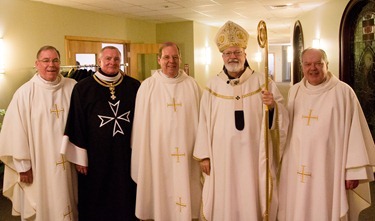 Bishop-Elect Deeley inducted as deputy chaplain of the Order of Malta Dec. 3, 2012. Pilot photo/ Christopher S. Pineo